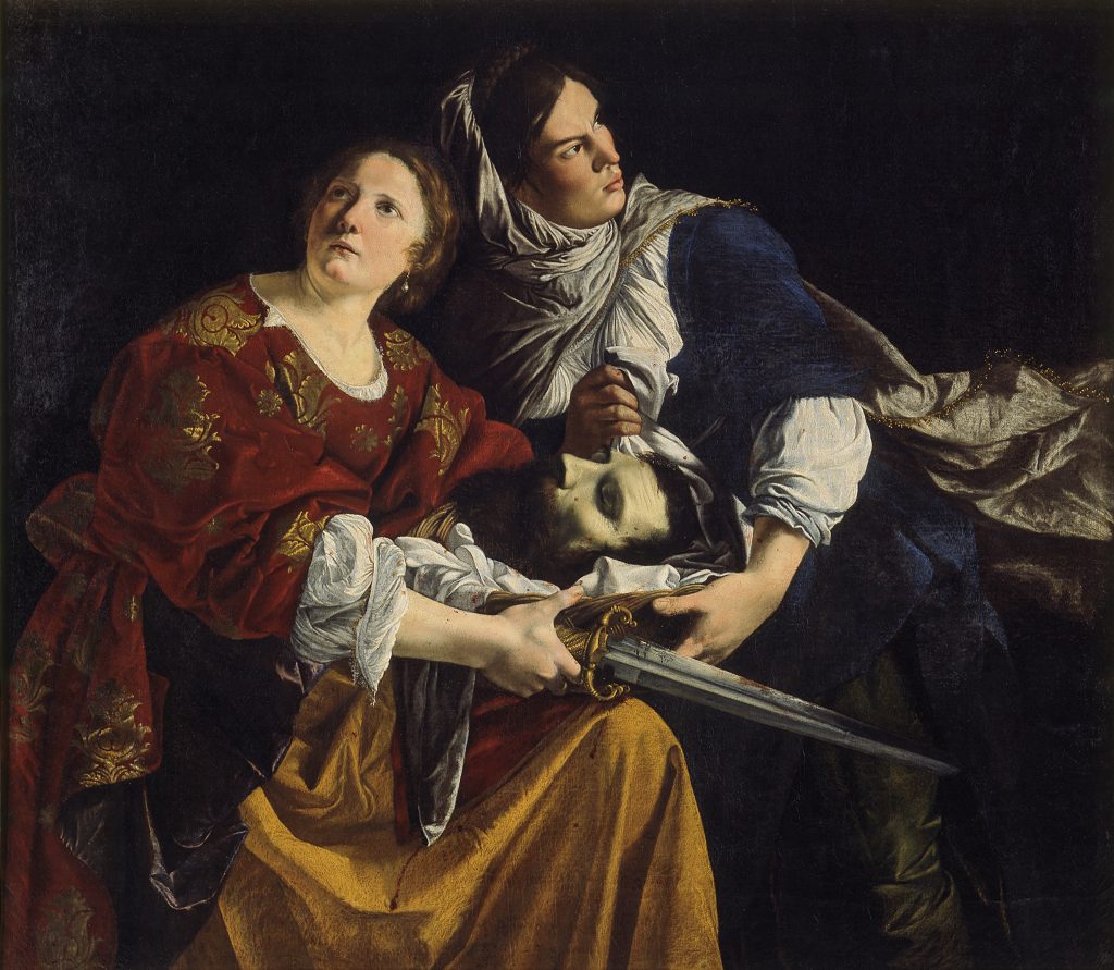 Orazio Gentileschi (1563-1639); Giuditta e l'ancella con la testa di Oloferne; olio su tela; 1611-1612; Musei Vaticani; Pinacoteca Vaticana; Sala XIII